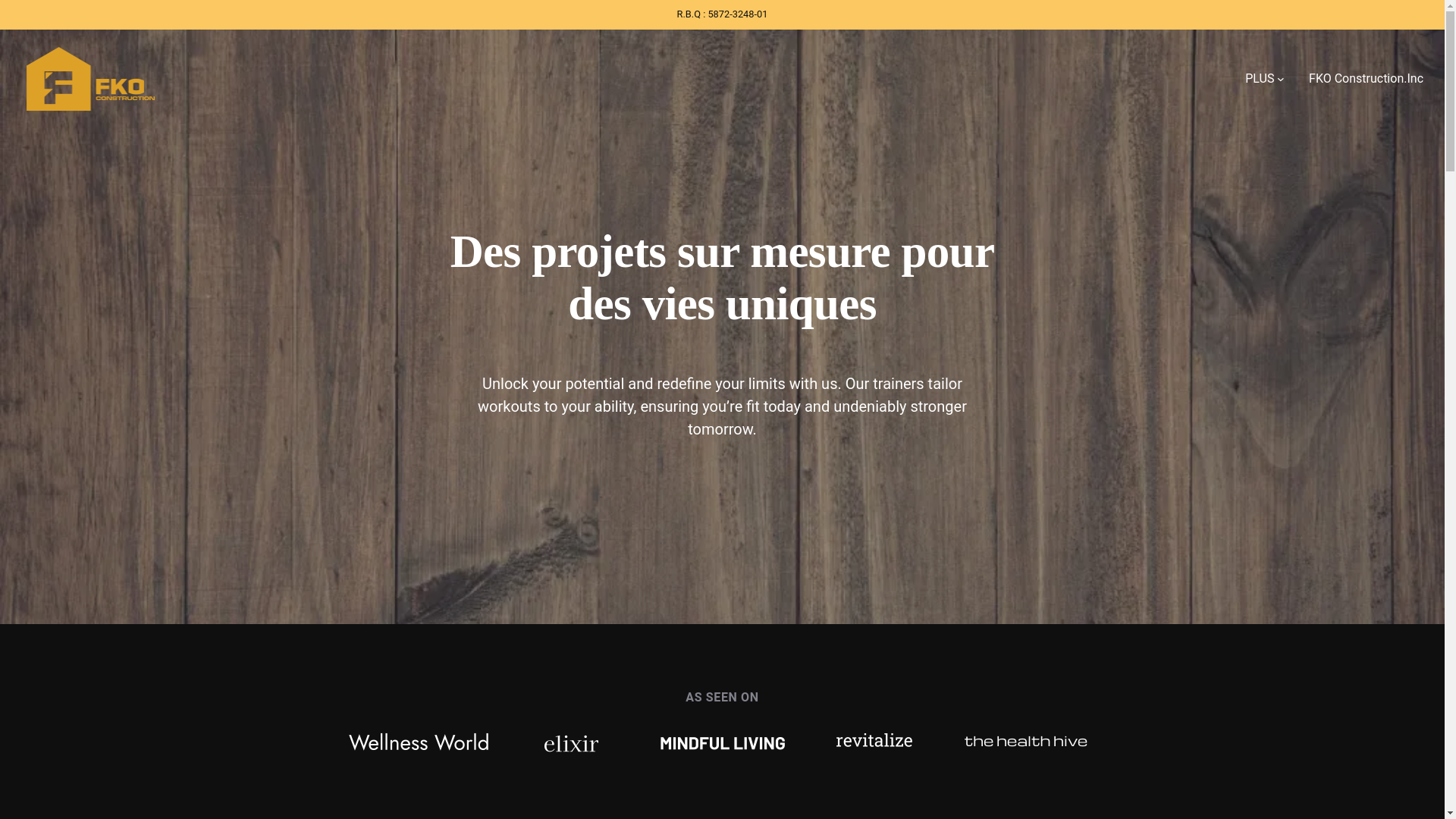 website screenshot of https://fkoconstruction.ca/