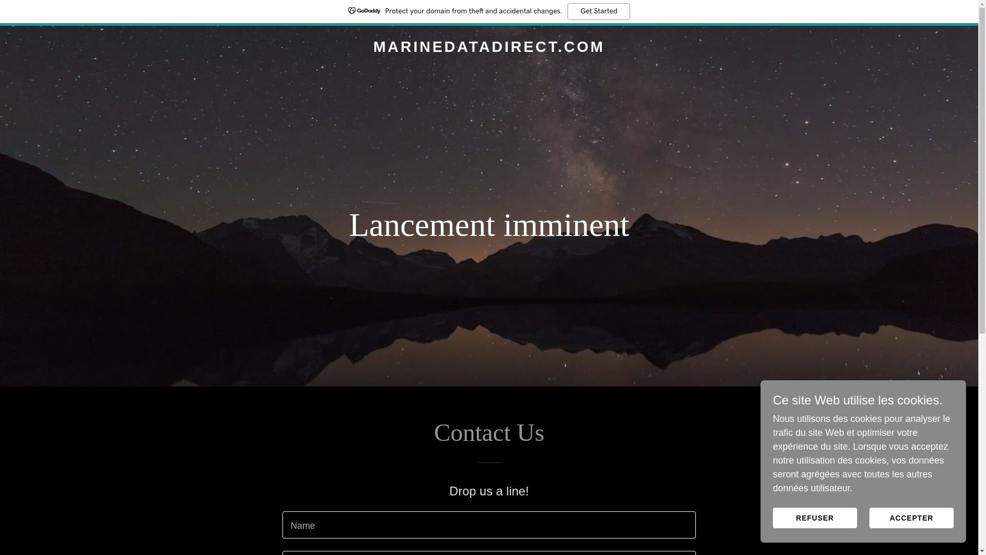 website screenshot of https://marinedatadirect.com/