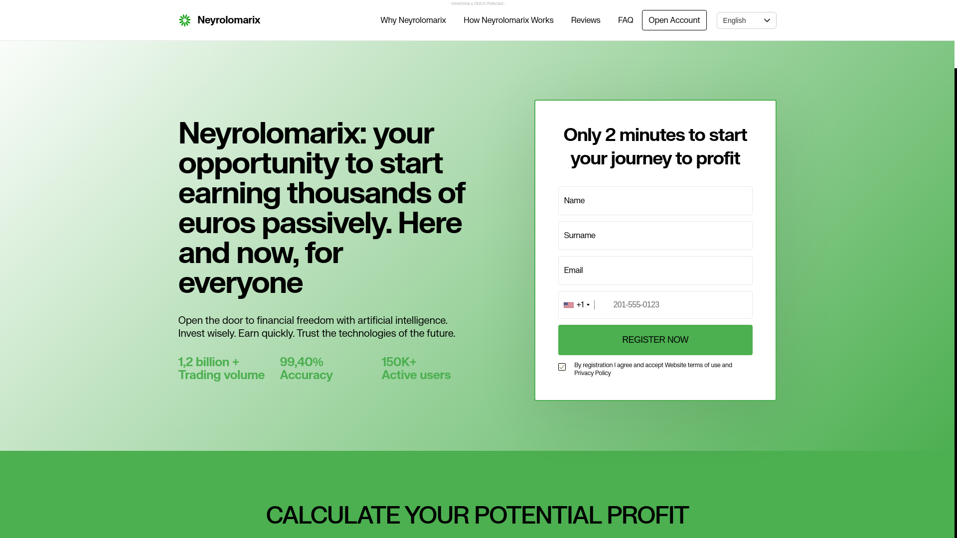 website screenshot of https://neyrolomarix.pro/