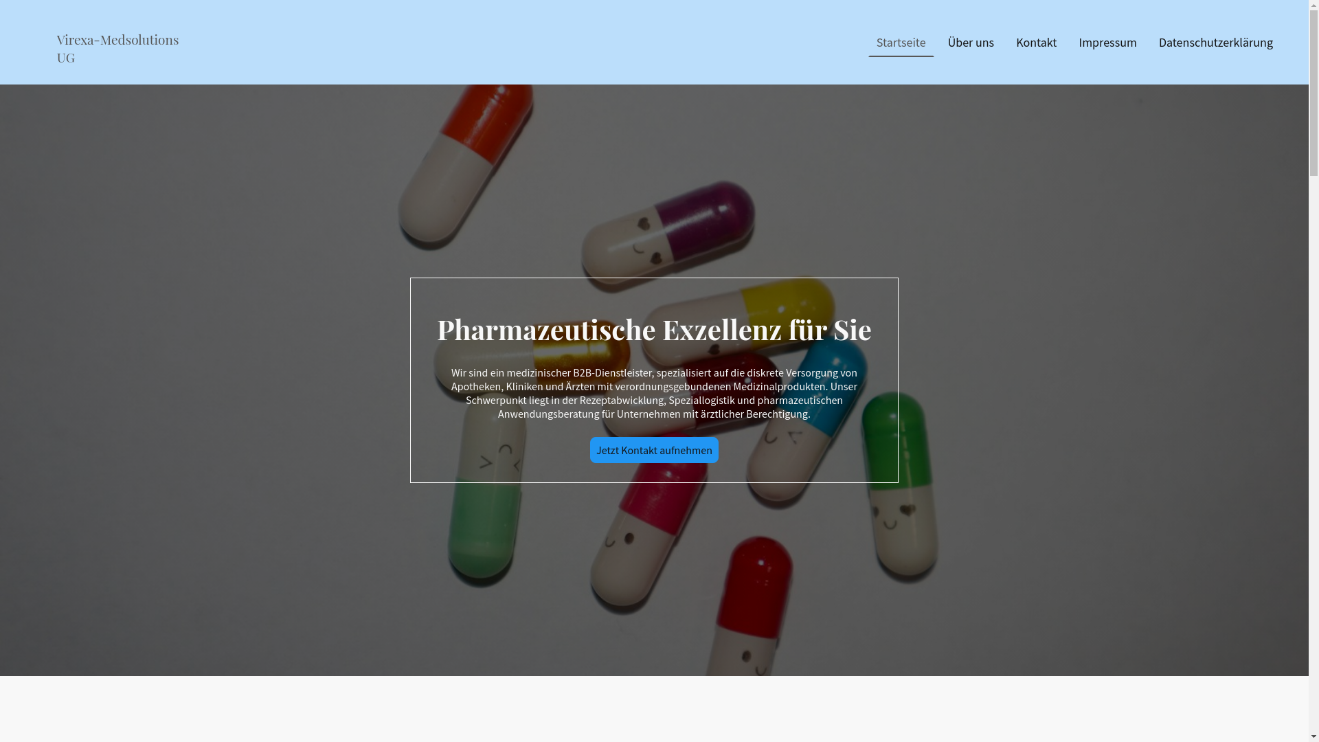 website screenshot of https://virexa-medsolutions.de/