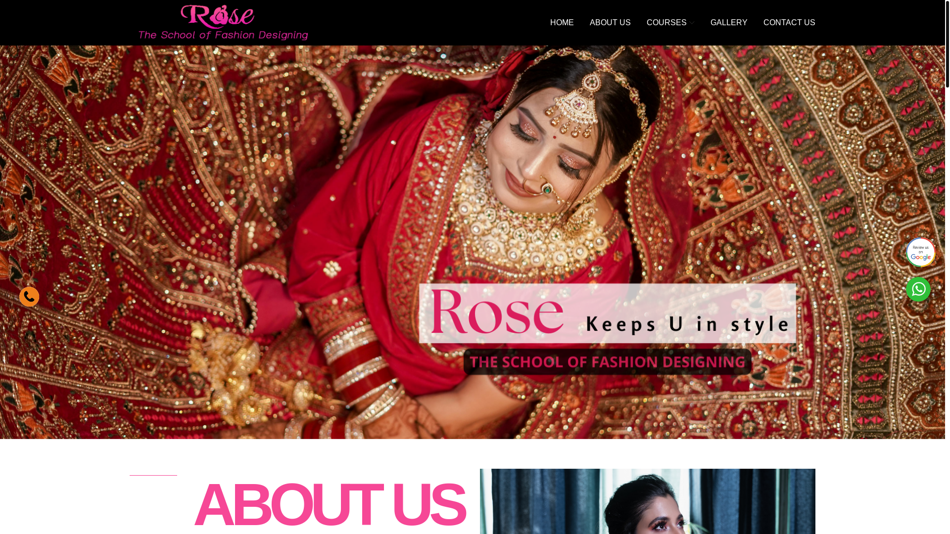 website screenshot of https://rosefashionschool.com/