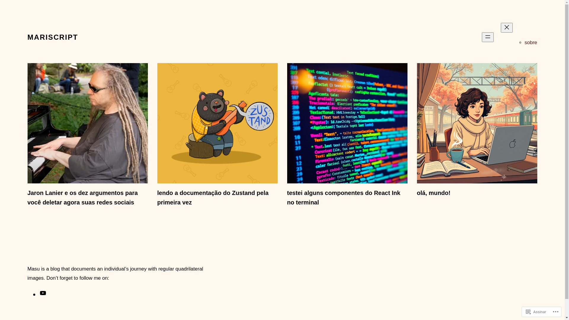 website screenshot of https://mariscript.blog/