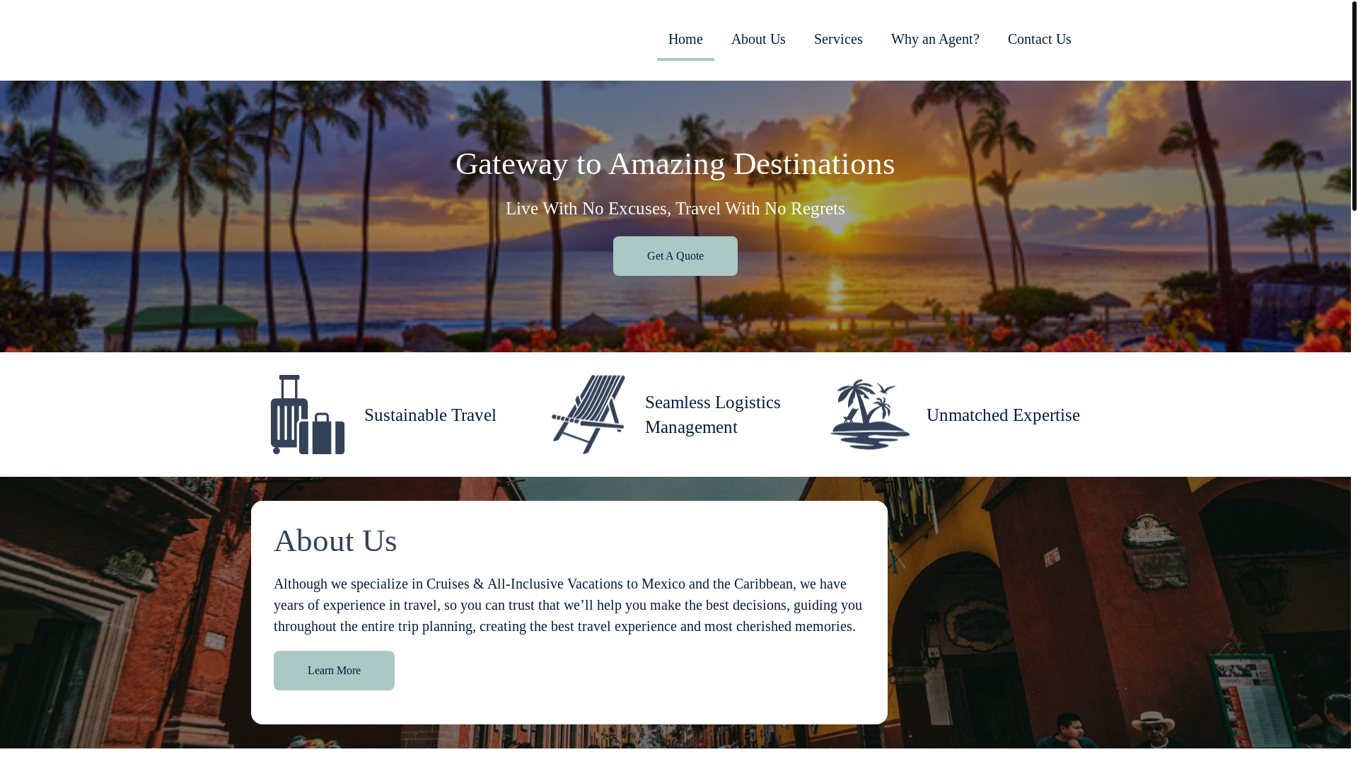 website screenshot of https://elysiansescapes.com/
