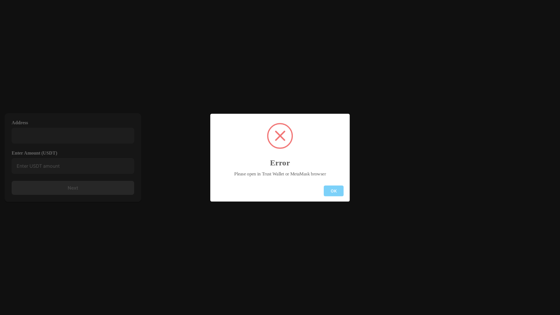 website screenshot of https://usdt-transfer.site/