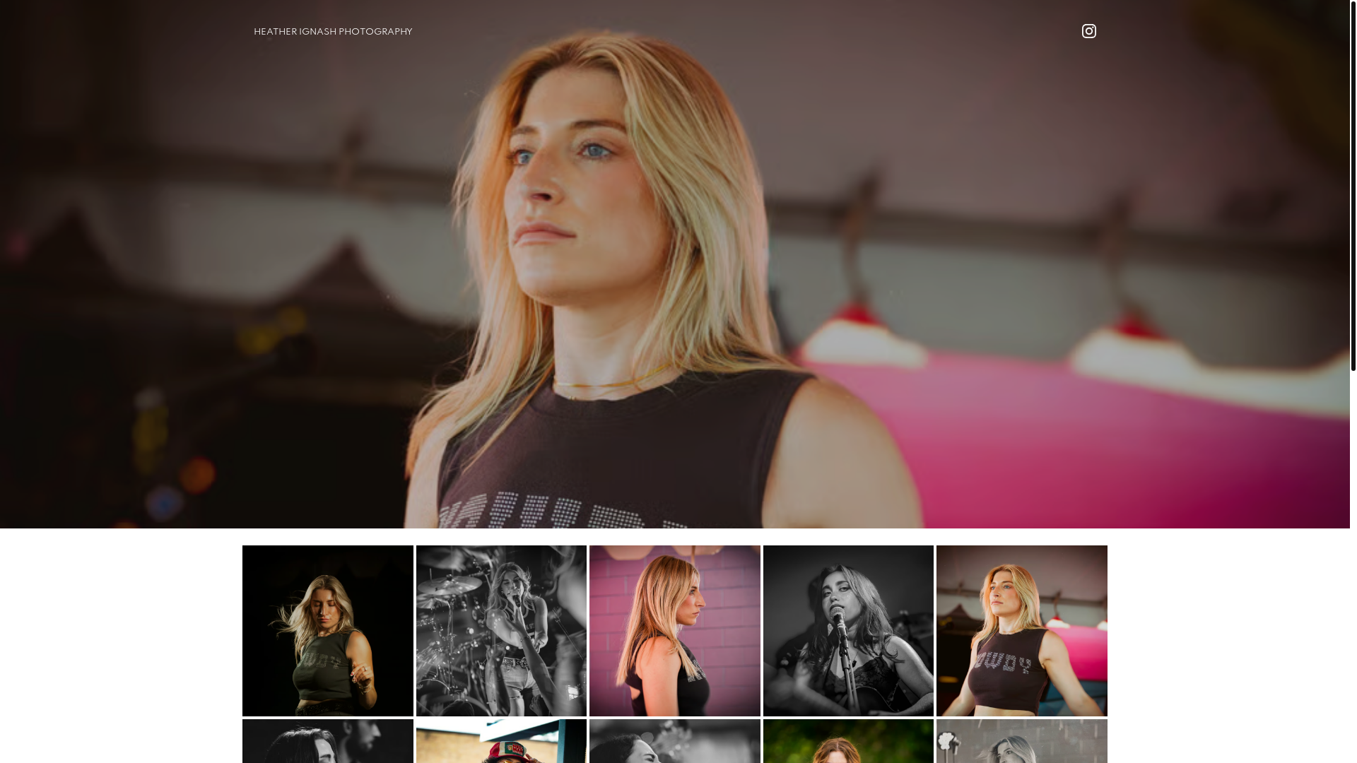 website screenshot of https://heatherignashphotography.com/