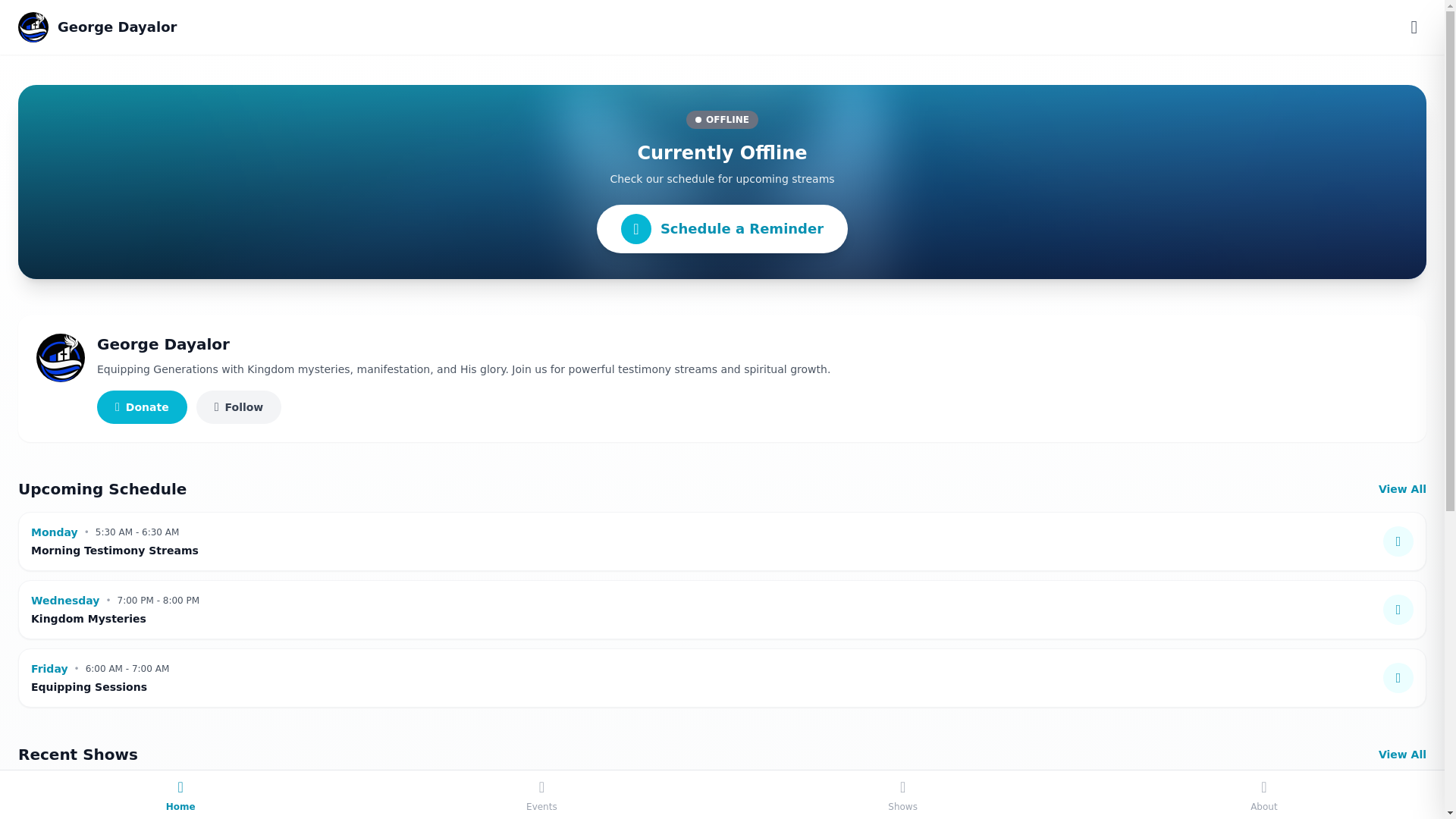 website screenshot of https://georgedayalor.com/
