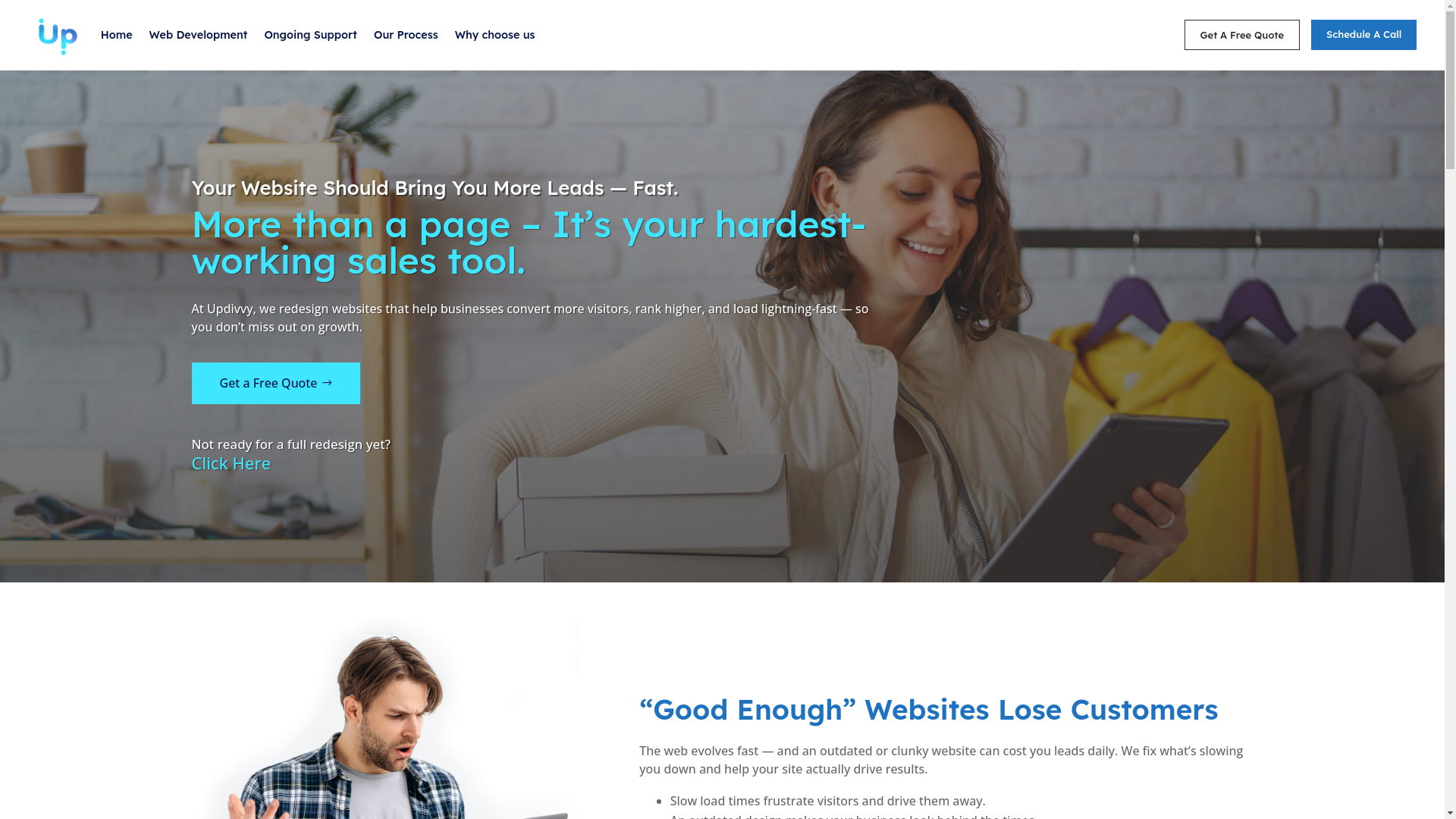 website screenshot of https://updivvy.com/