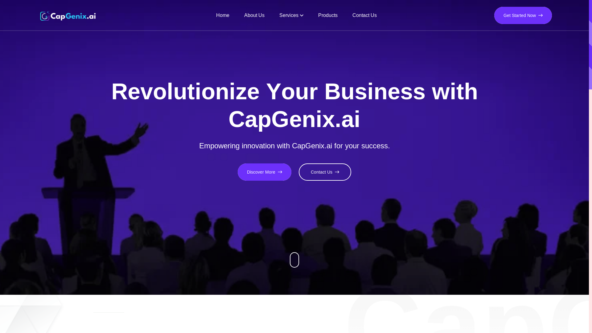 website screenshot of https://capgenx.com/