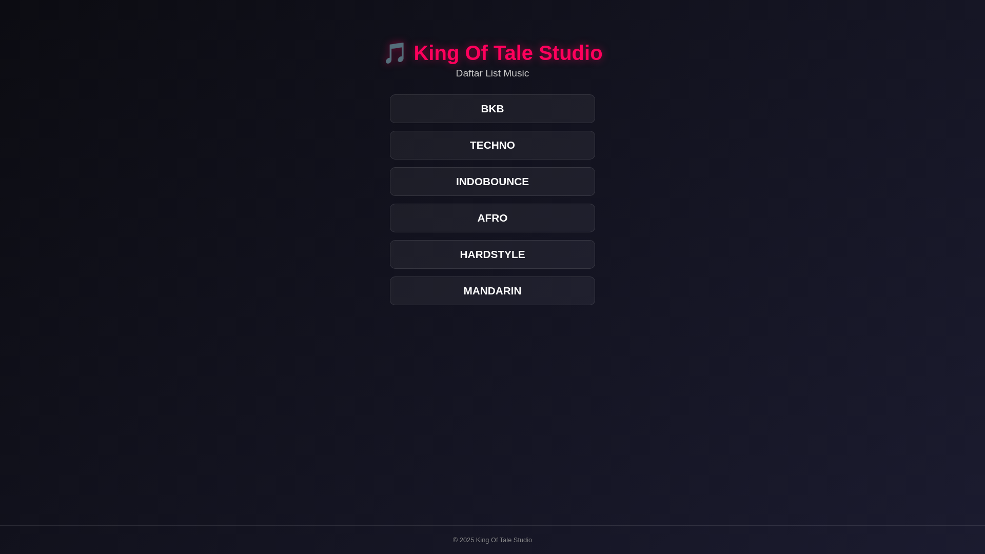 website screenshot of https://music-kingoftale-studio.pages.dev/