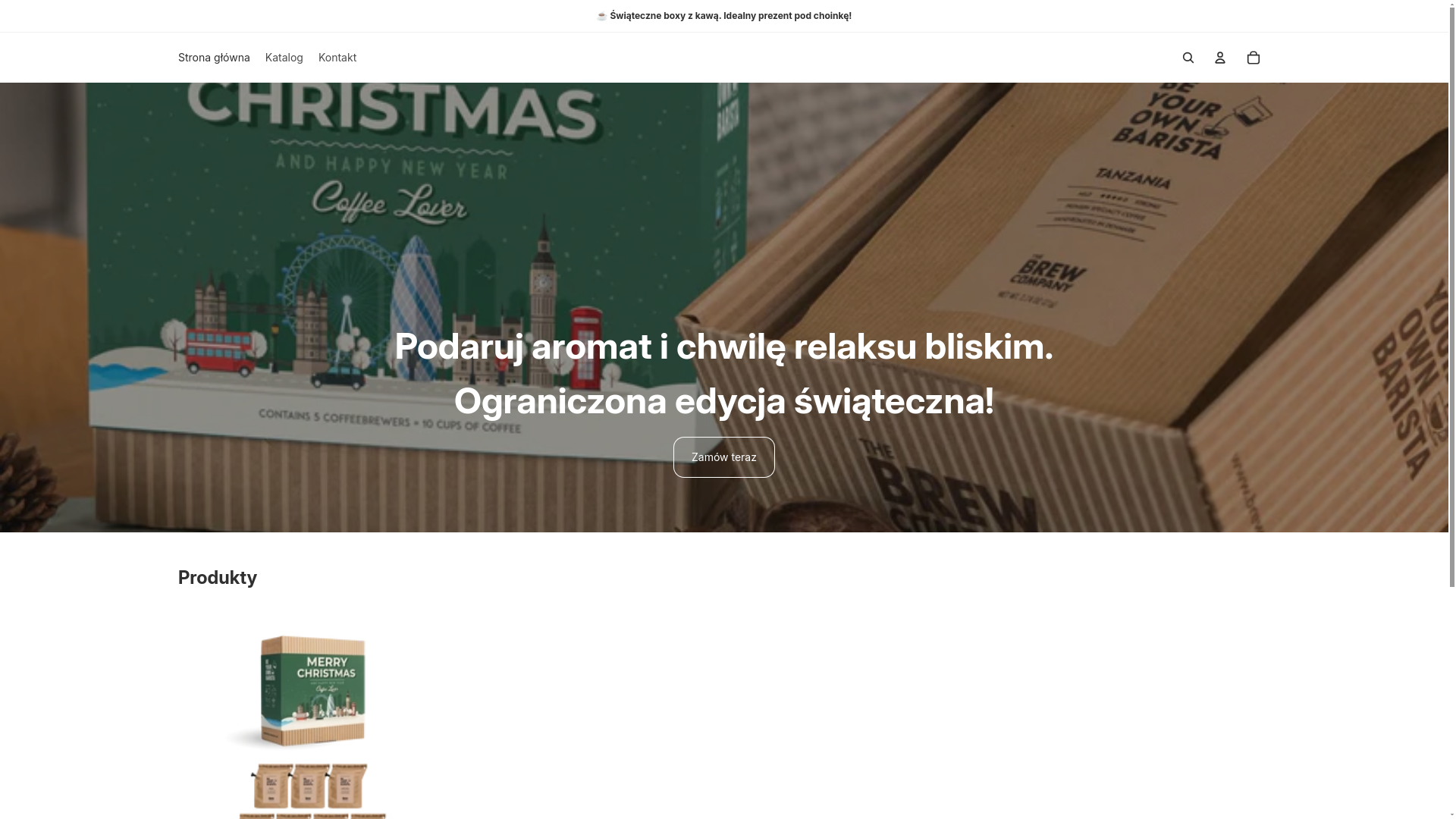 website screenshot of https://swiateczneboxy.com/