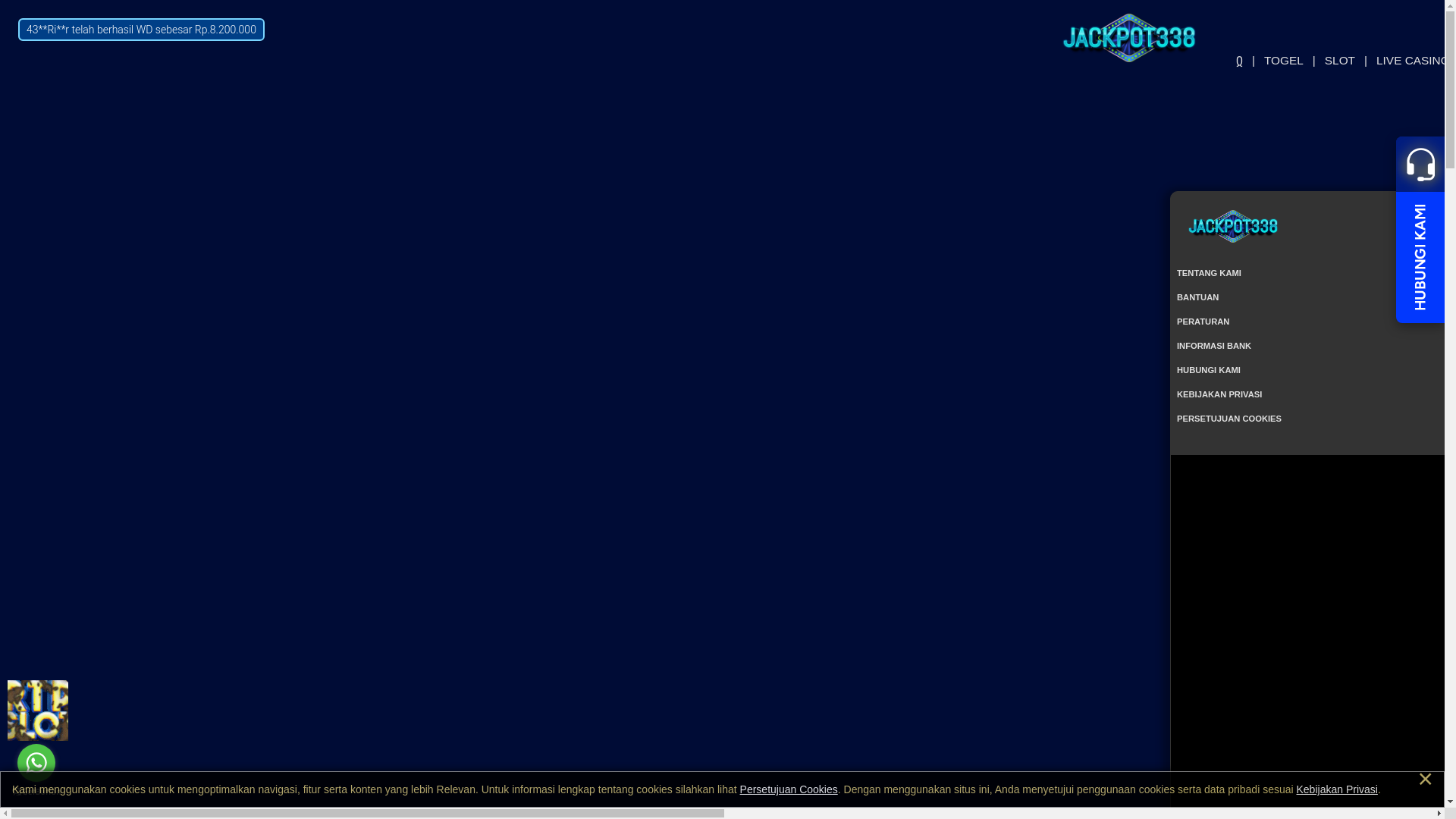 website screenshot of https://jackpot338arsip.com/