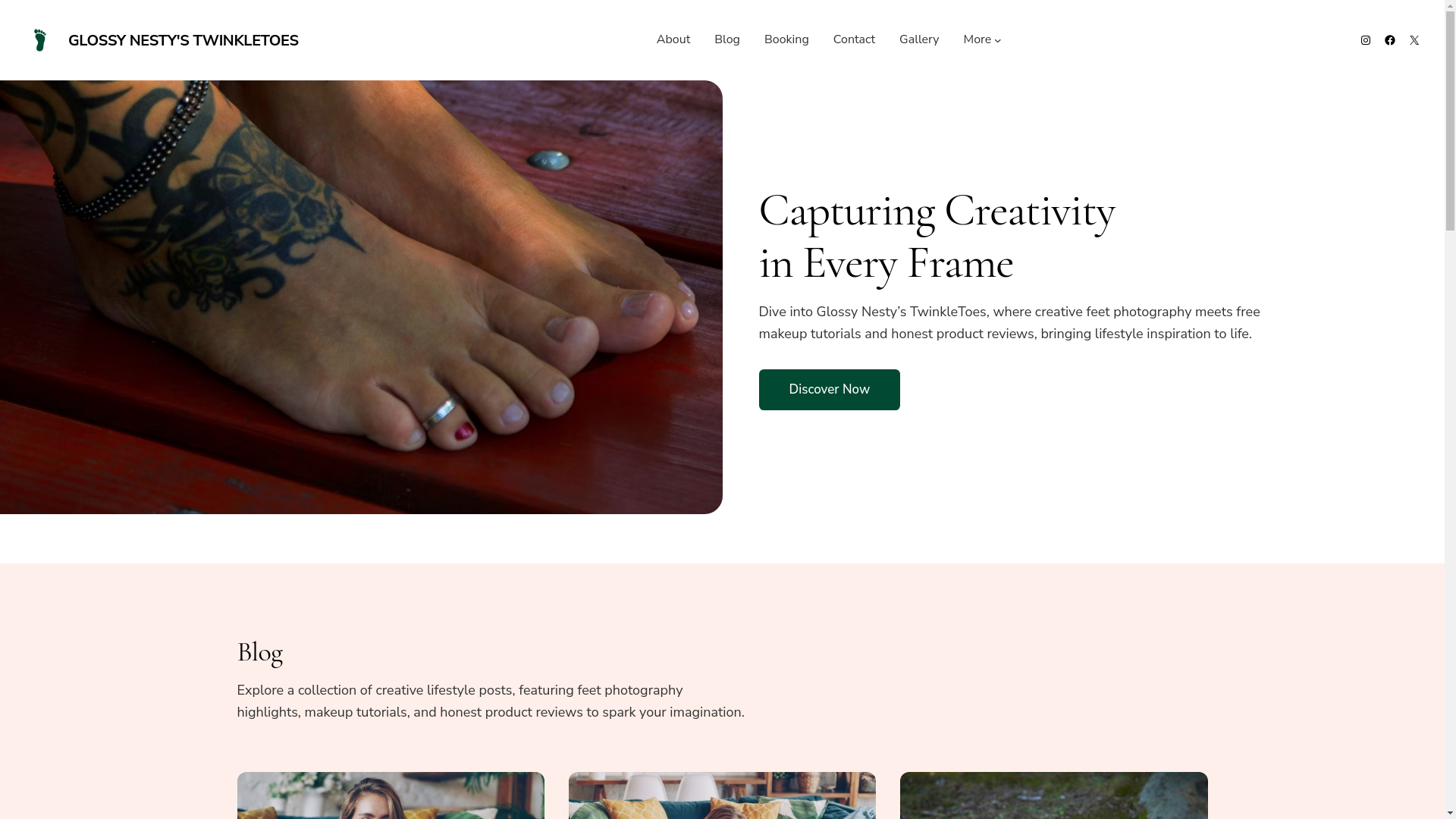 website screenshot of https://glamourfootprints.online/