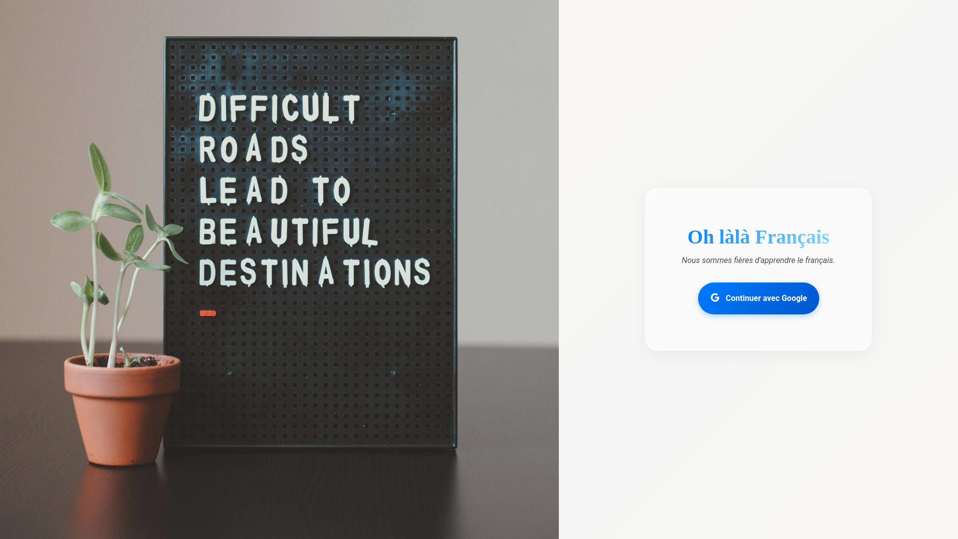 website screenshot of https://ohlalafrancais.com/