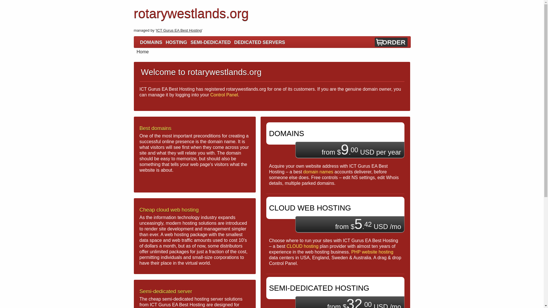website screenshot of https://rotarywestlands.org/