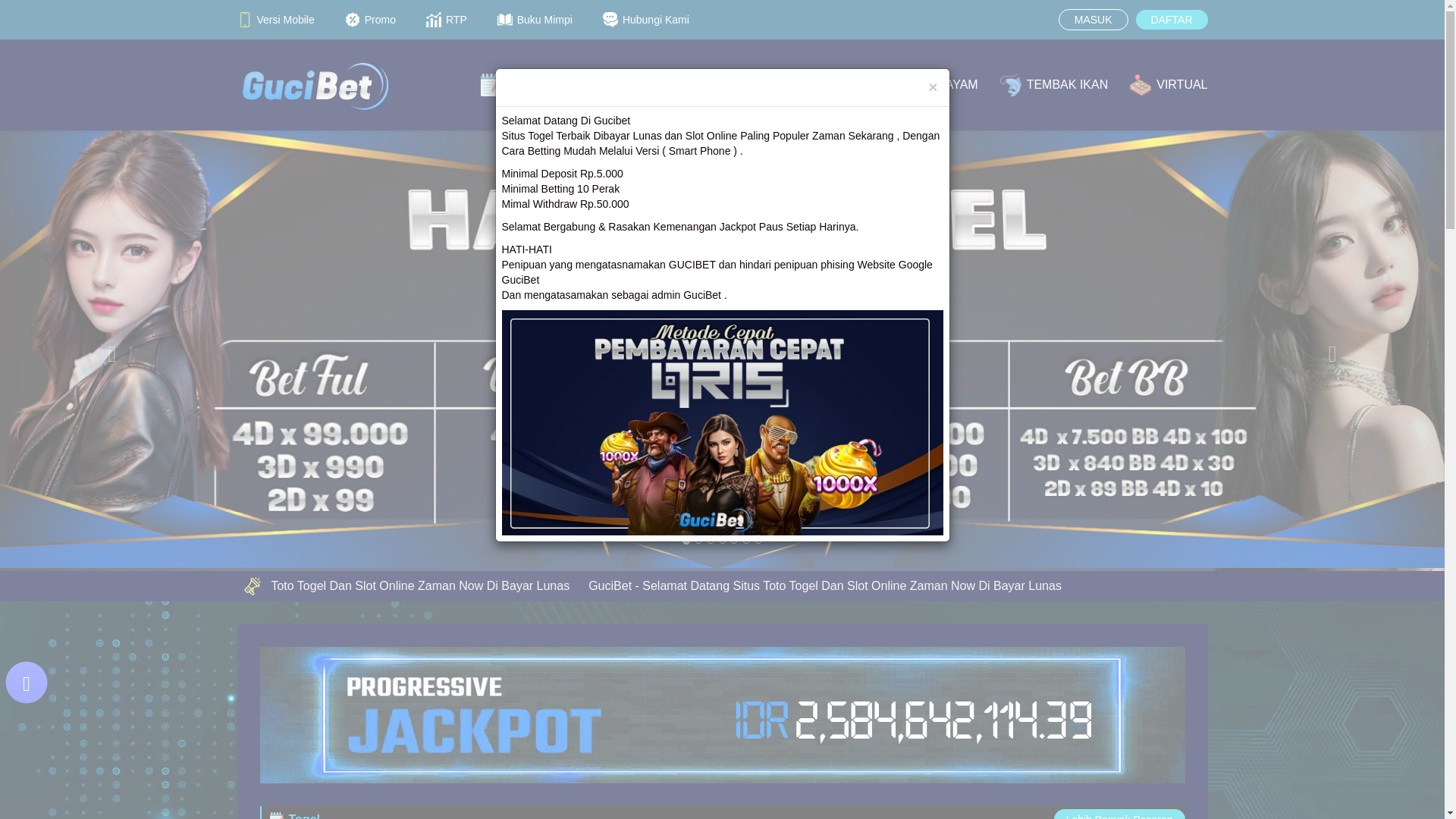 website screenshot of https://gucibetboss.com/