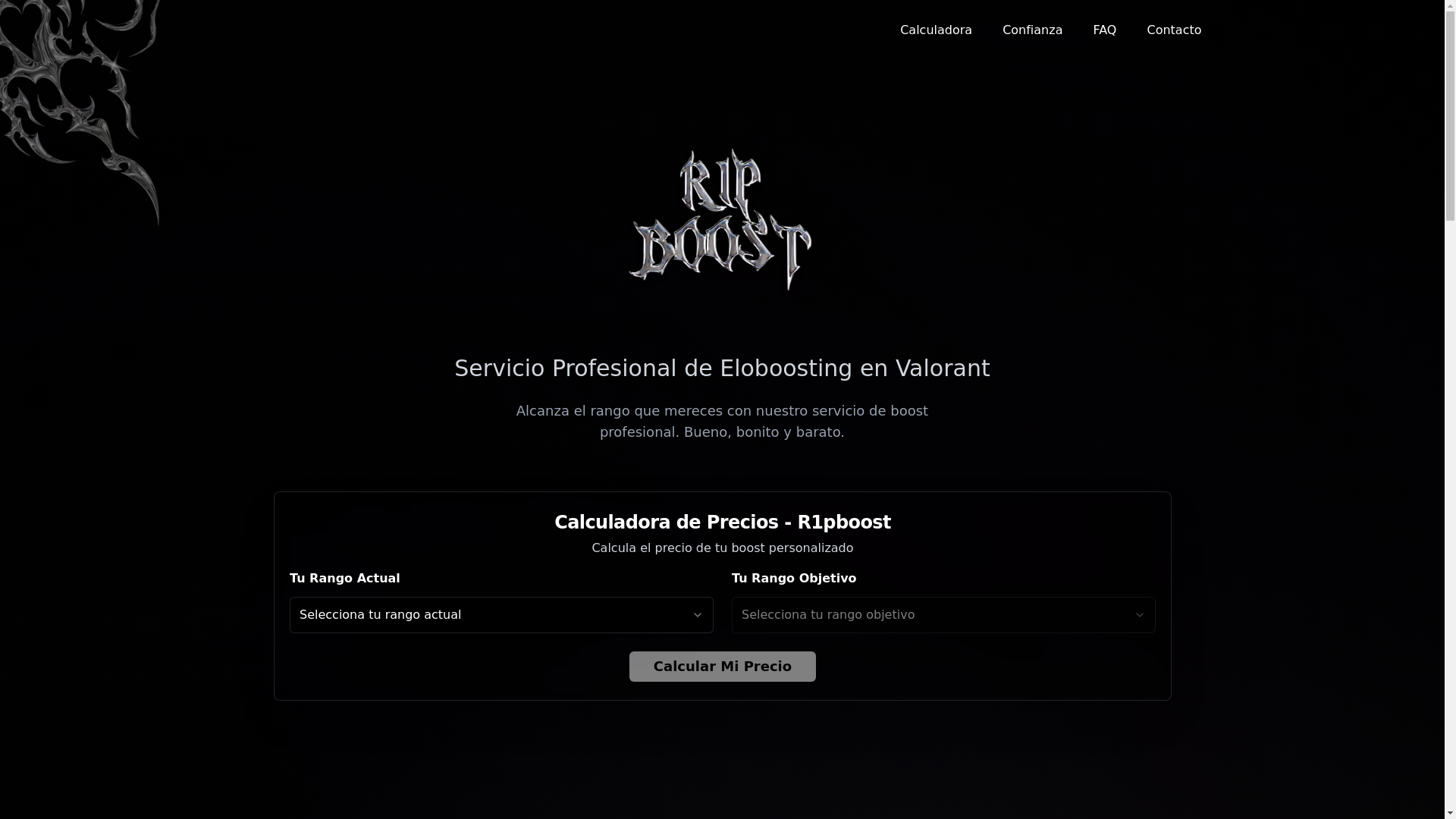 website screenshot of https://r1pboost.com/