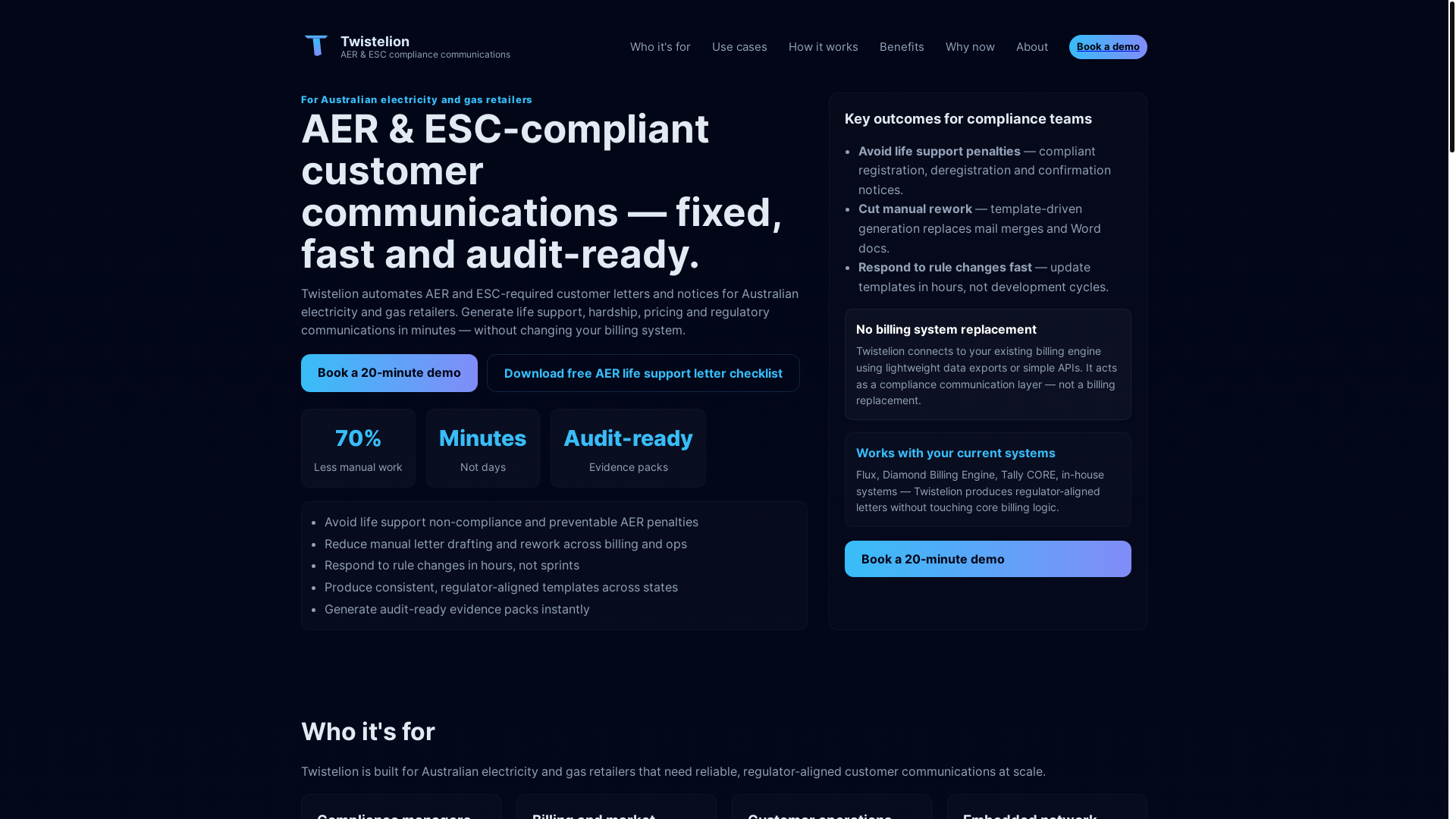 website screenshot of https://twistelion.com/