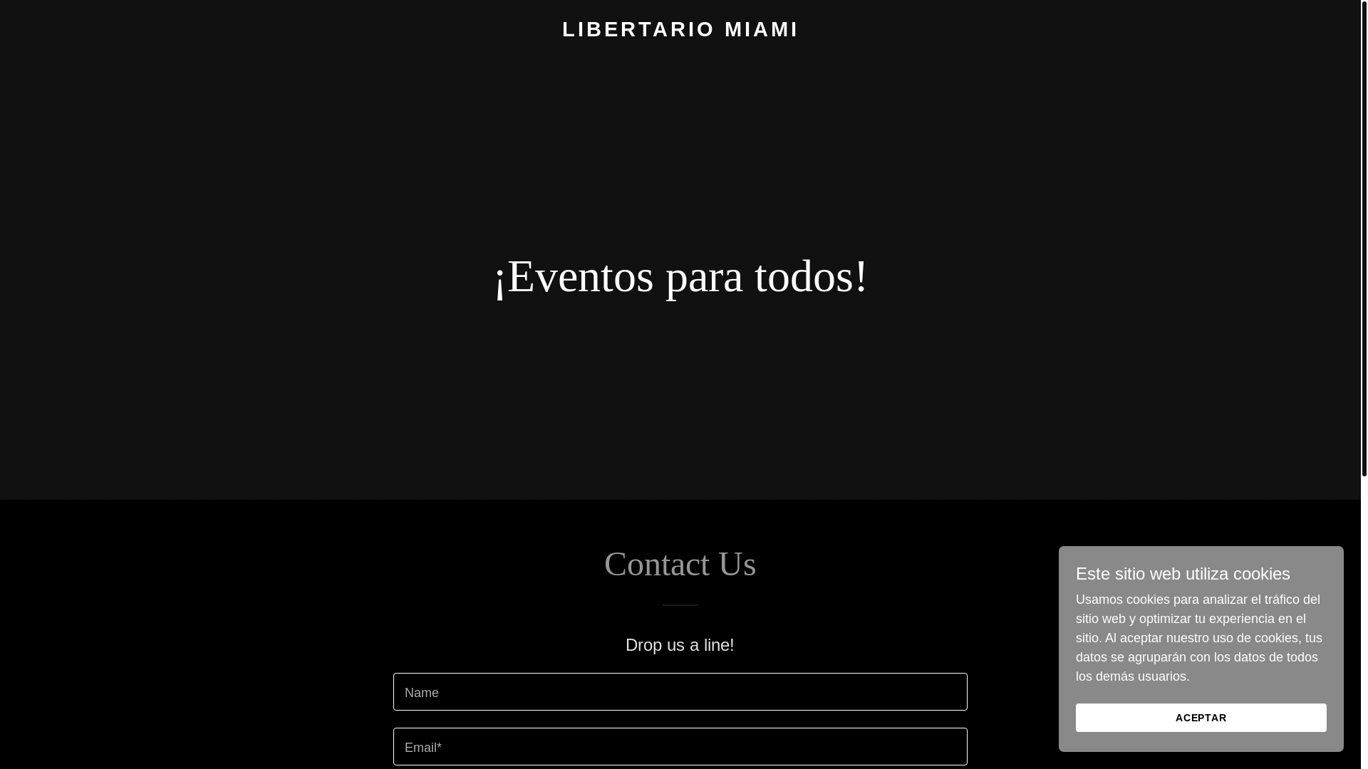 website screenshot of https://libertariomiami.com/