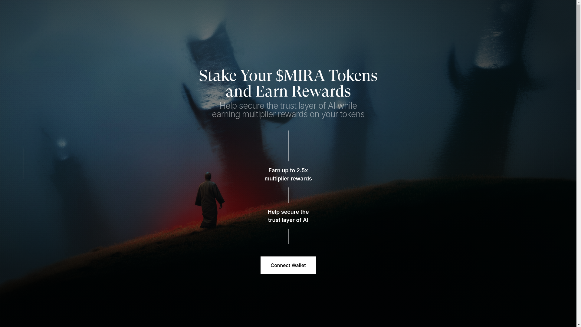website screenshot of https://staking-mira.pages.dev/