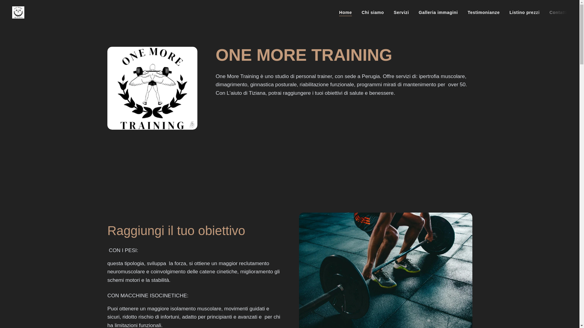 website screenshot of https://one-more-training.it/