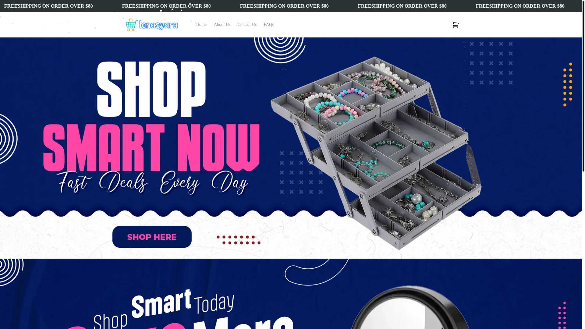 website screenshot of https://lenasyara.com/