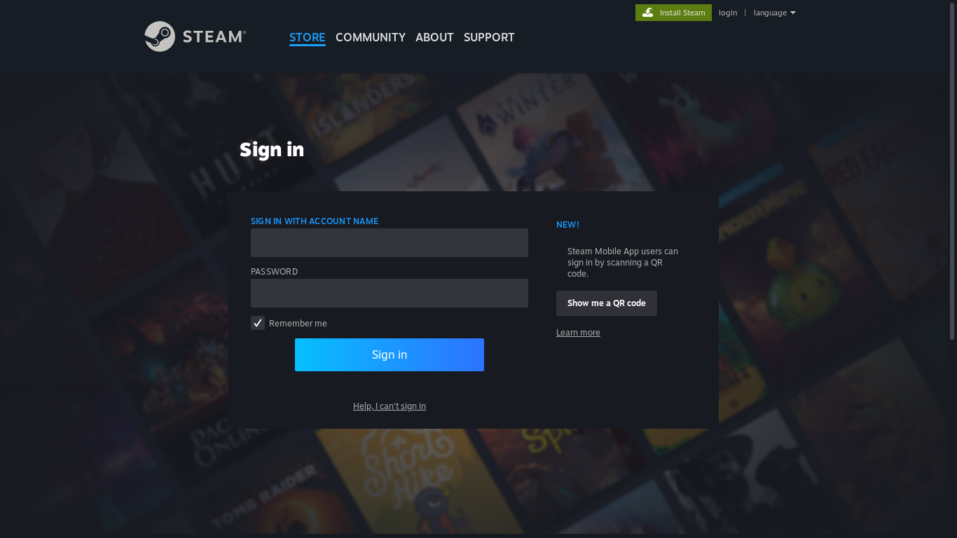 website screenshot of https://store.steampowered.com/account/ackgift/6AAF669C6132E424