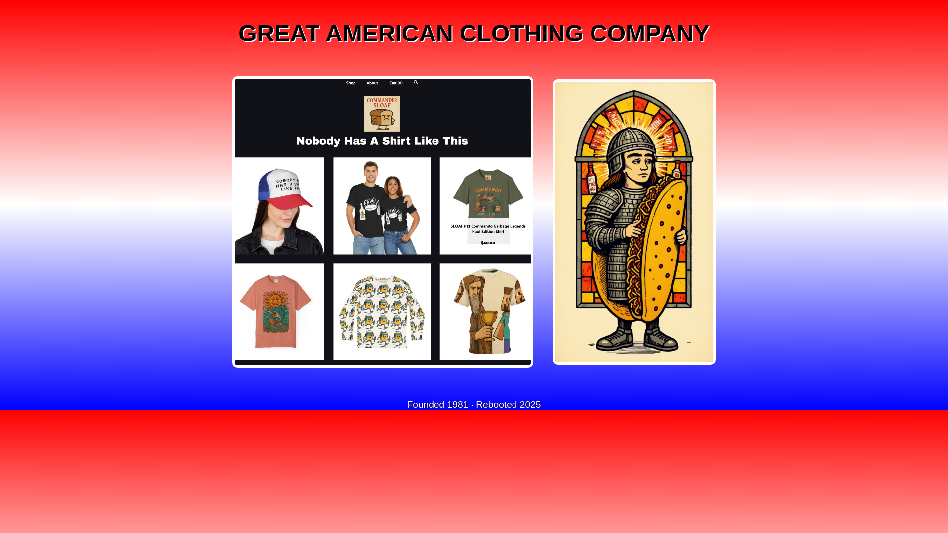 website screenshot of https://greatamericanclothingcompany.pages.dev/