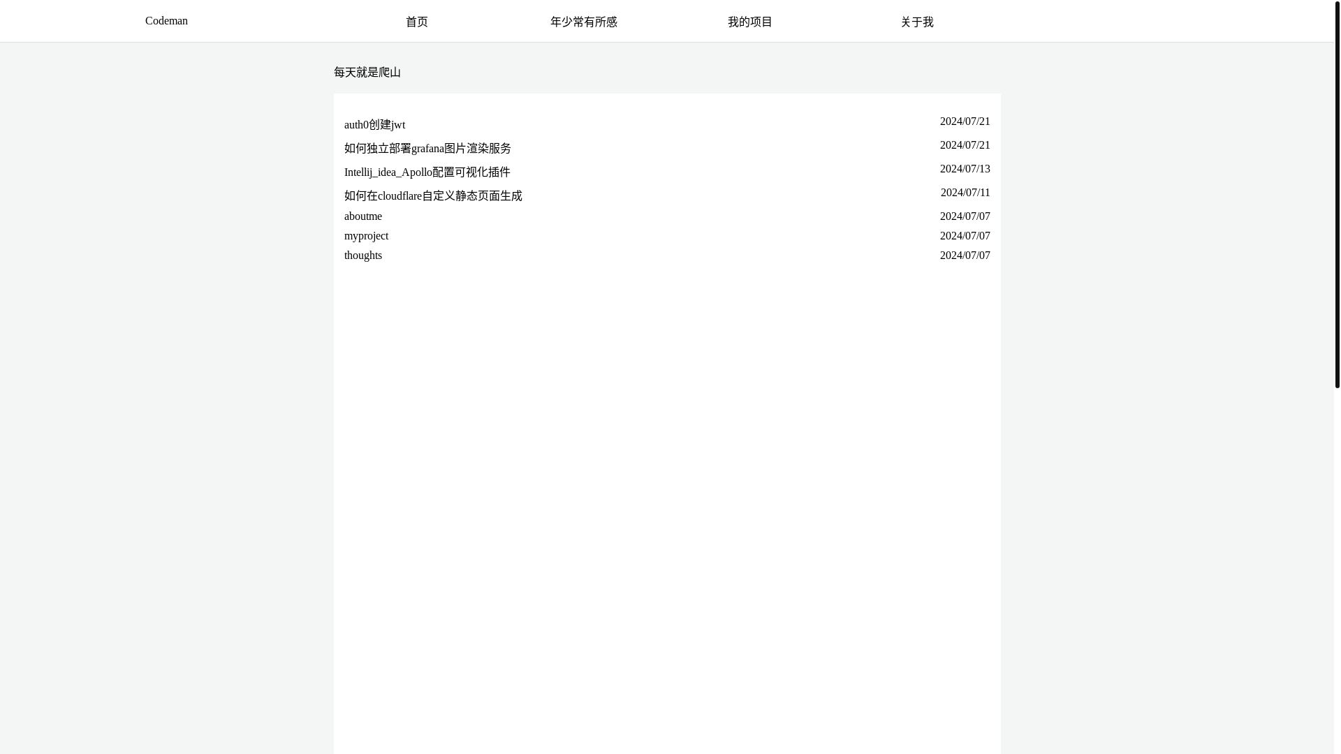 website screenshot of https://imcodeman.pages.dev/