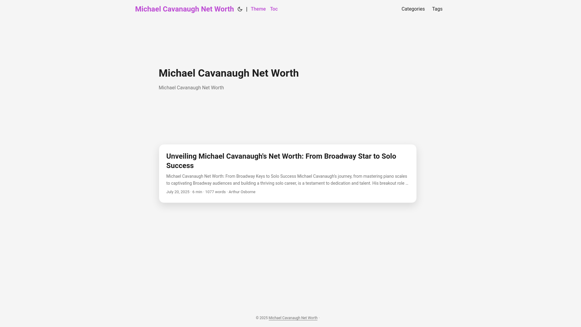 website screenshot of https://michael-cavanaugh-net-worth.pages.dev/