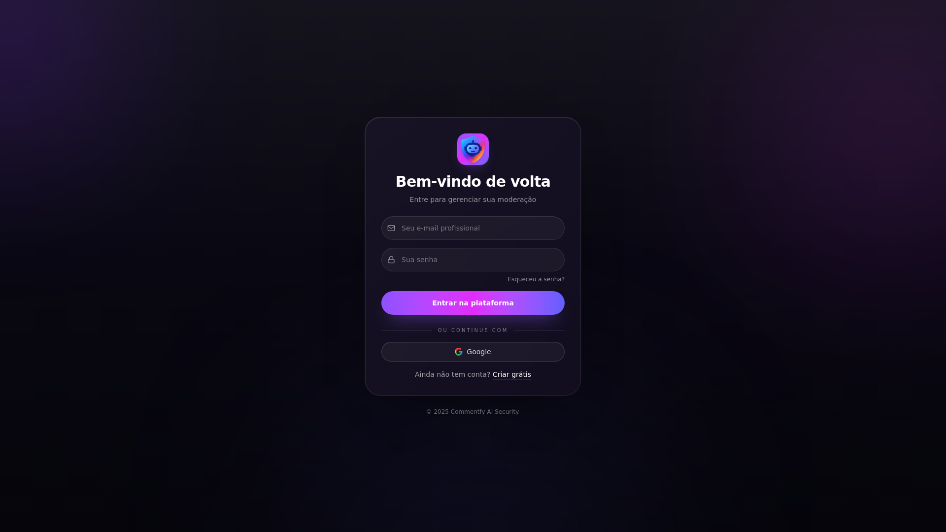 website screenshot of https://commentfy-admin.pages.dev/