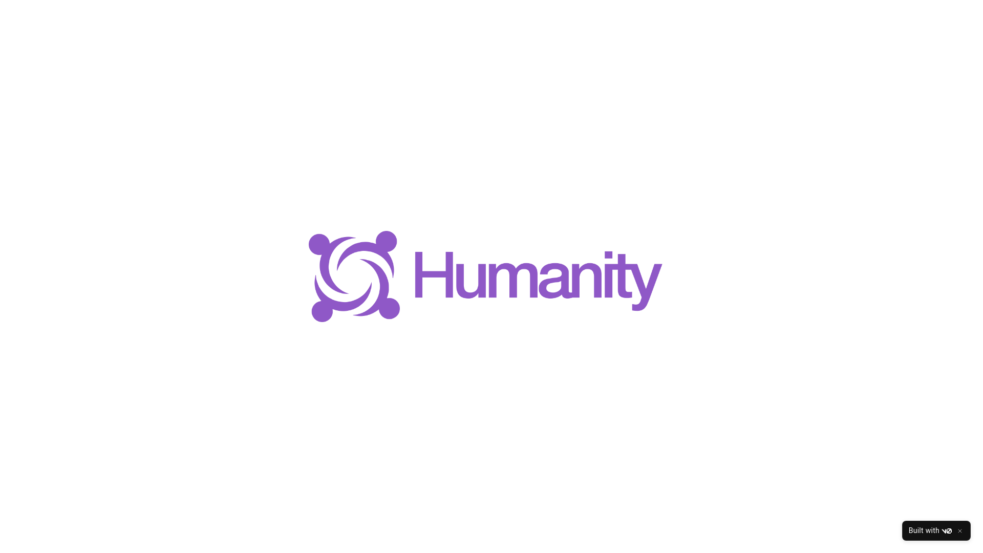 website screenshot of https://humanitydigit.al/
