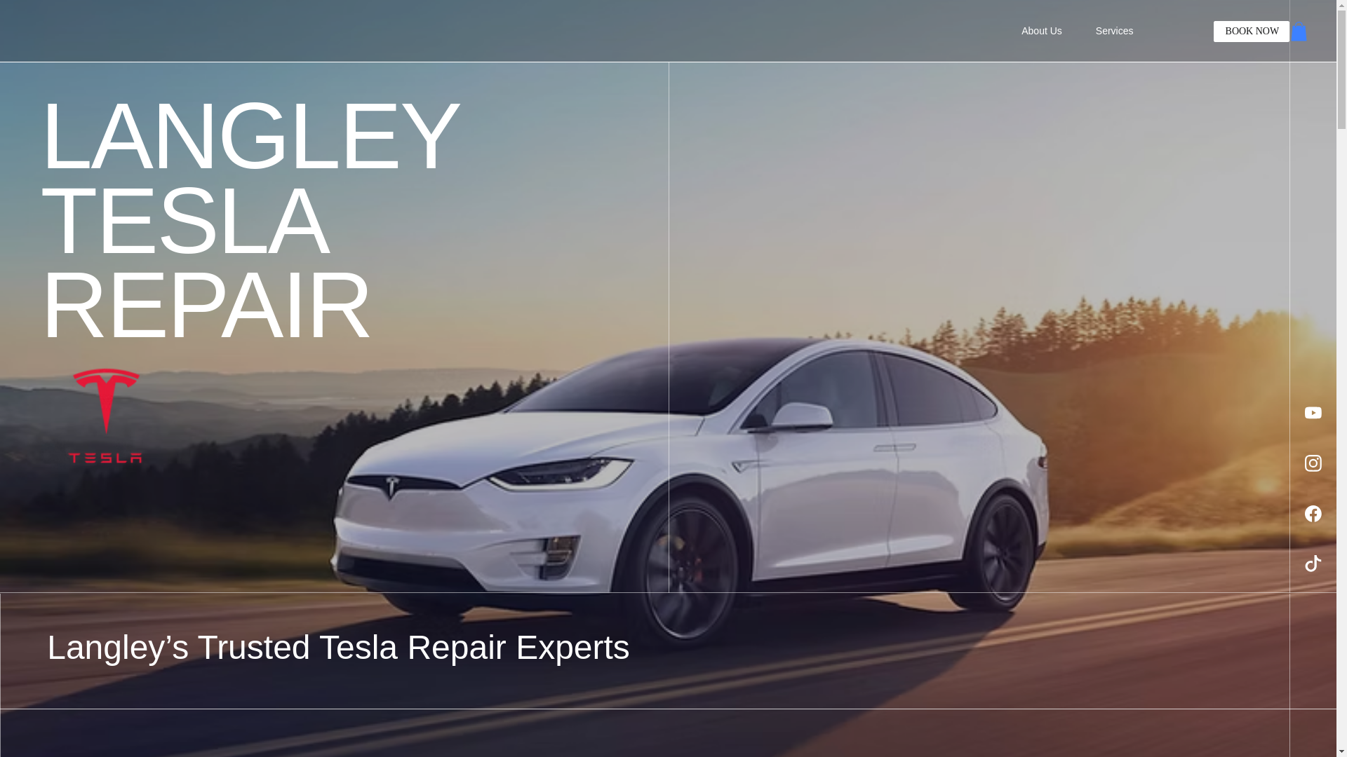 website screenshot of https://langleyteslarepair.com/