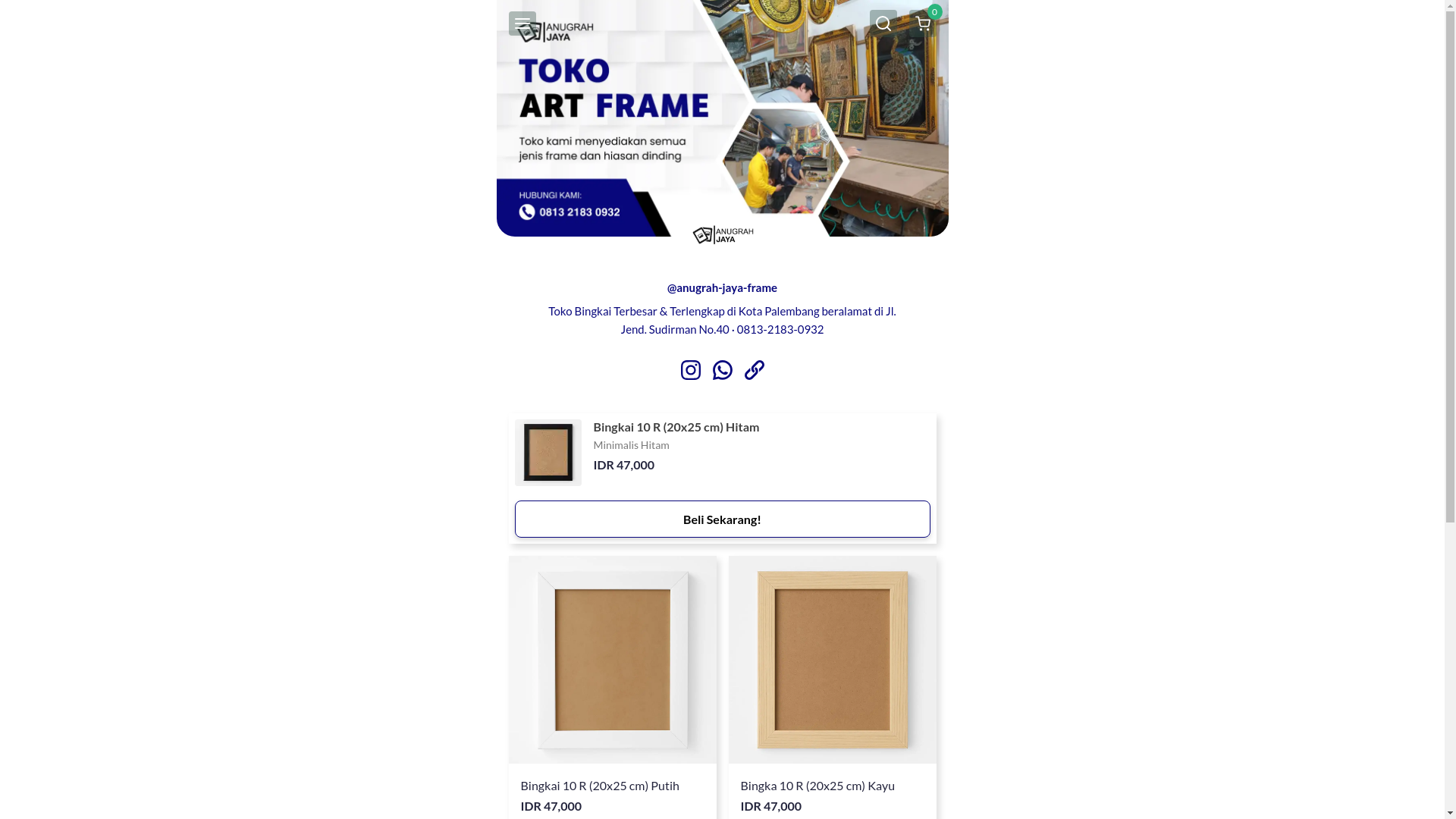 website screenshot of https://tokobingkaiplg.com/