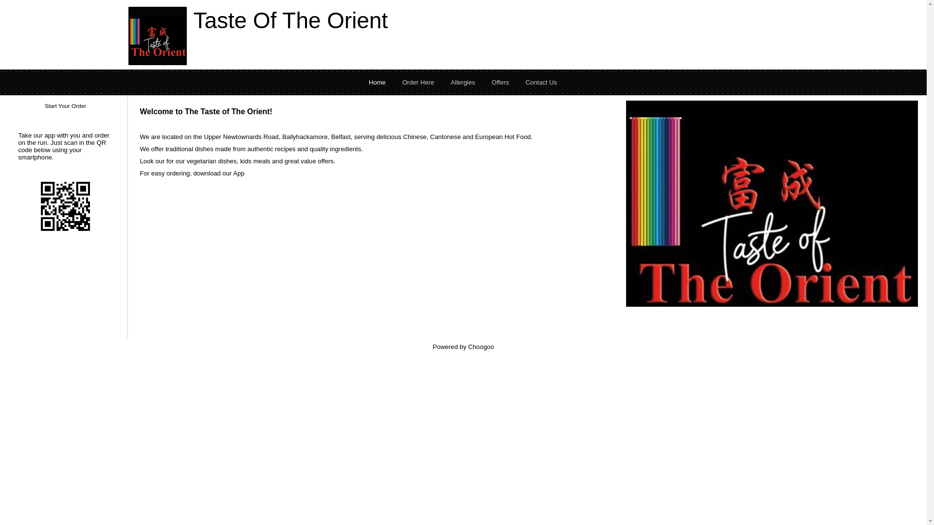 website screenshot of https://theorientbelfast.co.uk/