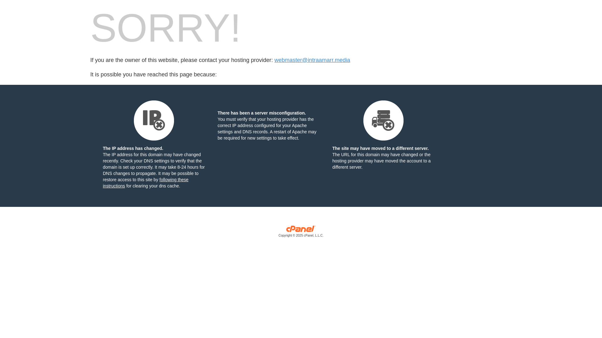 website screenshot of https://intraamarr.media/