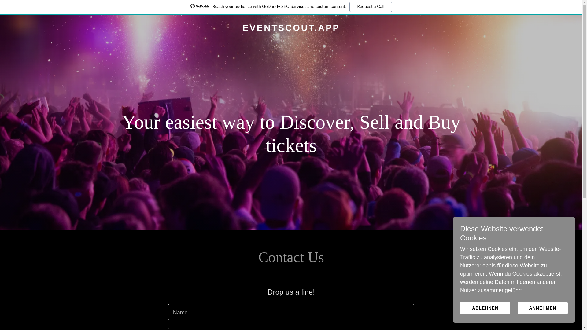 website screenshot of https://eventscout.app/