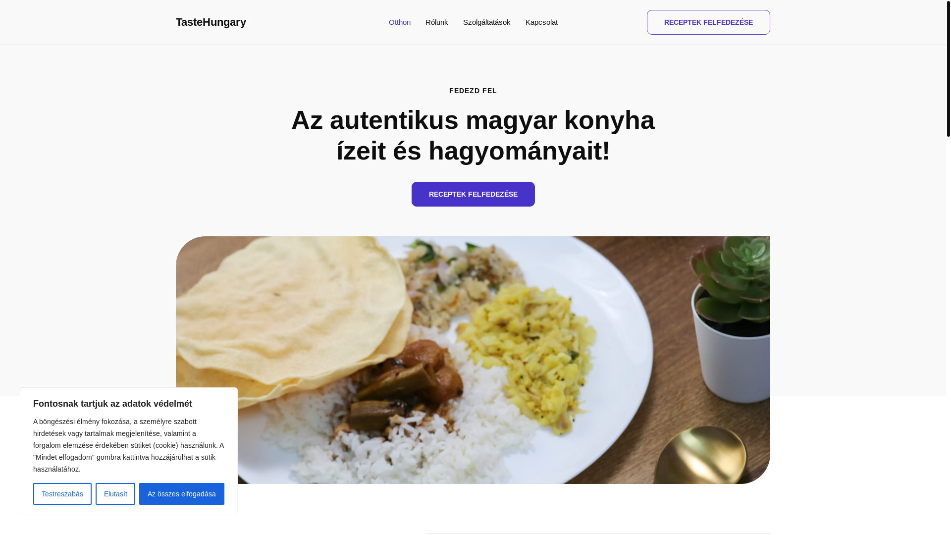 website screenshot of https://tastehungary.live/