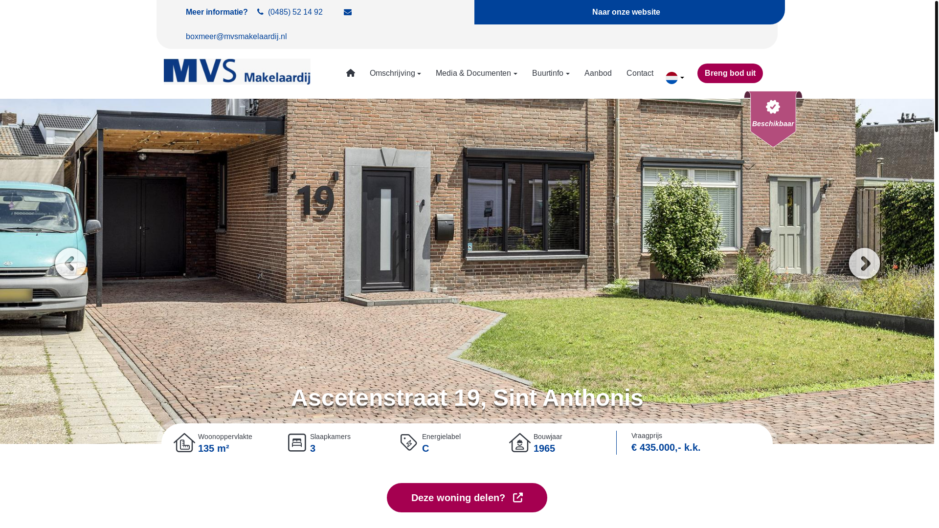 website screenshot of https://ascetenstraat19.nl/