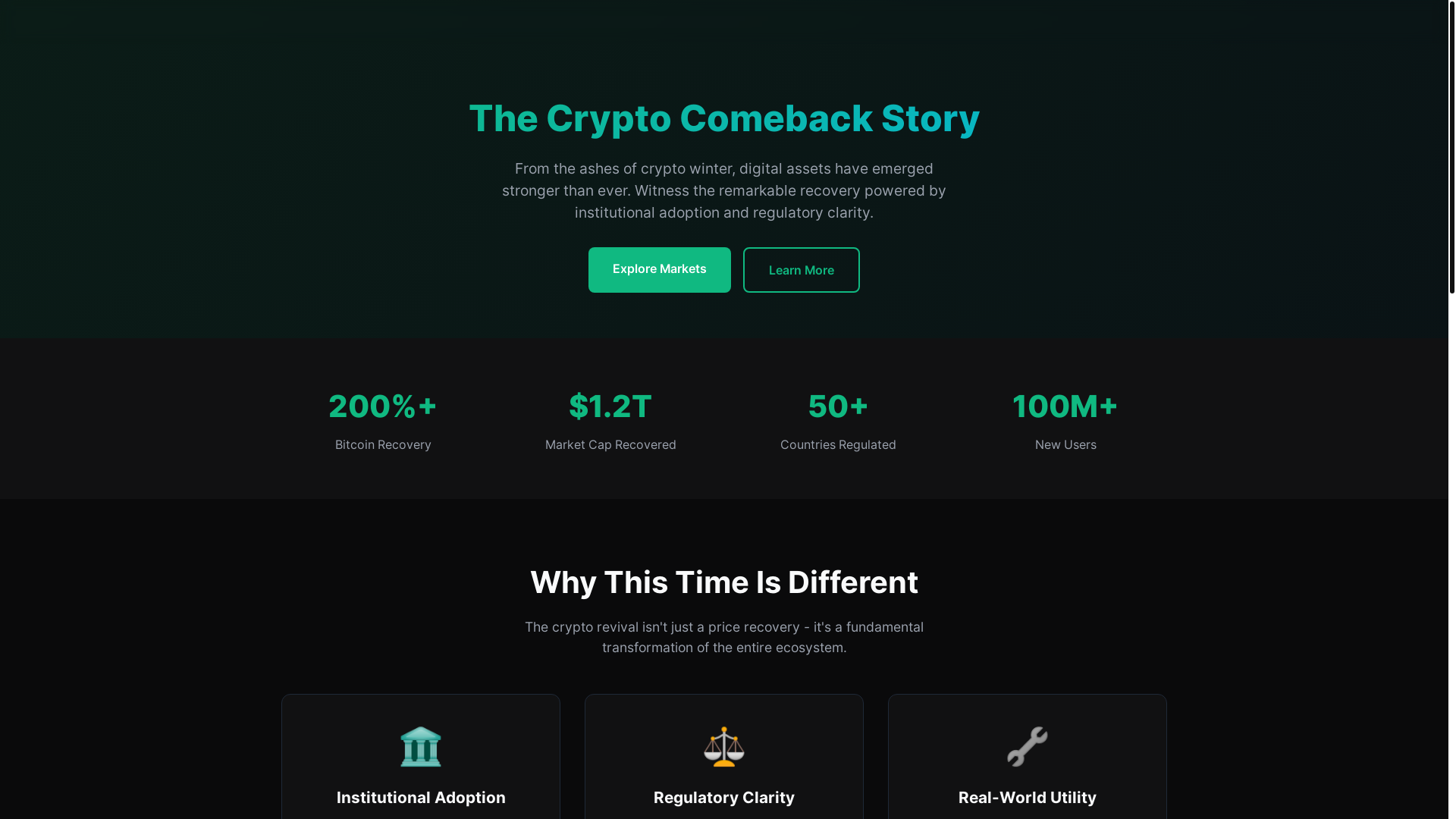 website screenshot of https://revivecrypto.site/