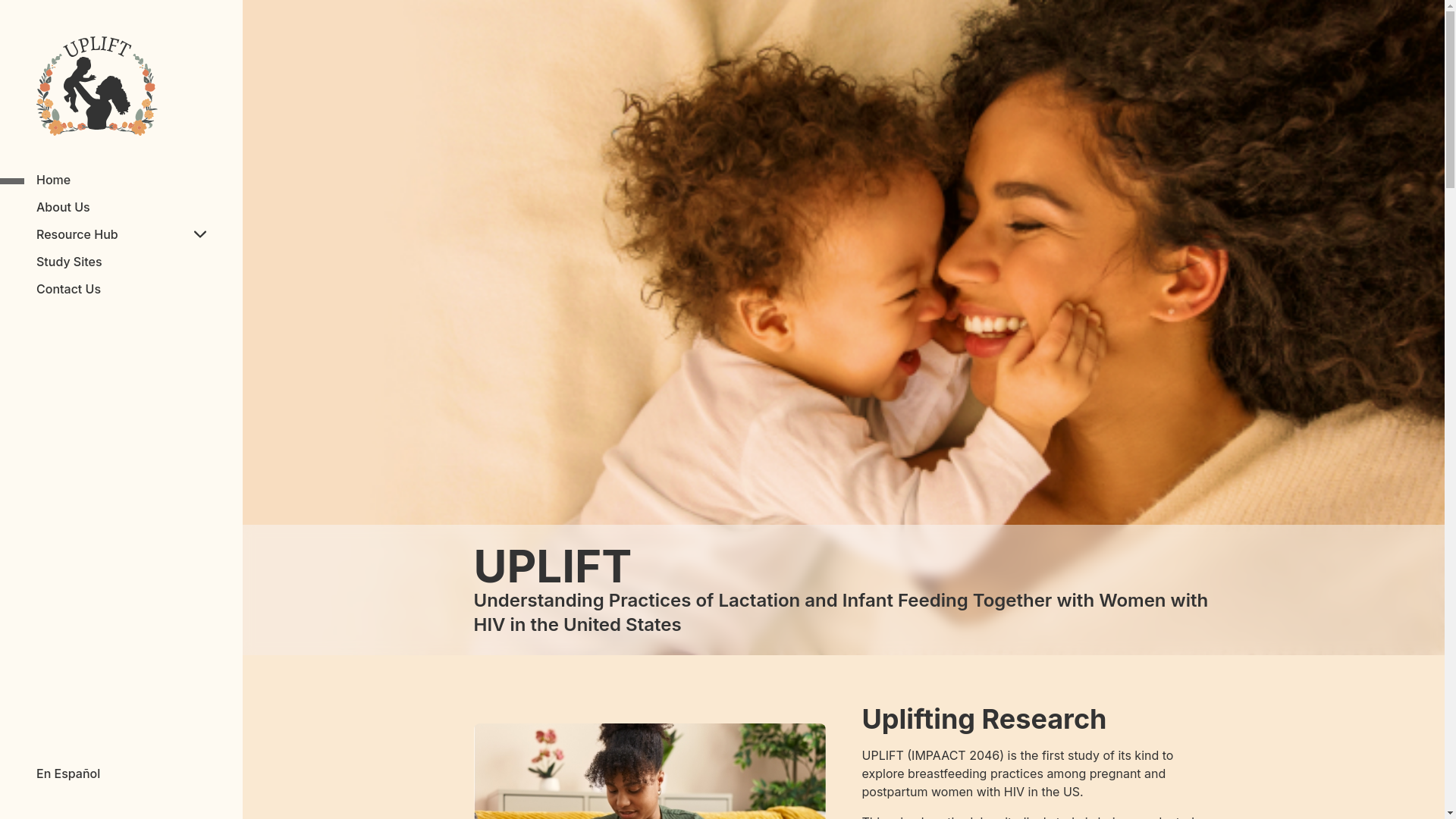 website screenshot of https://www.uplift-study.org/en/
