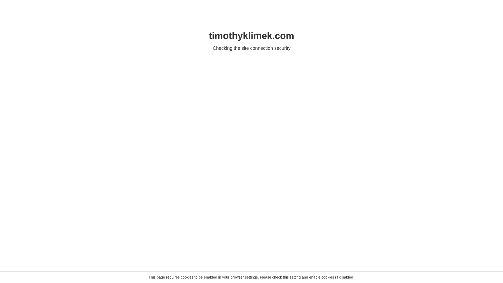 website screenshot of https://timothyklimek.com/