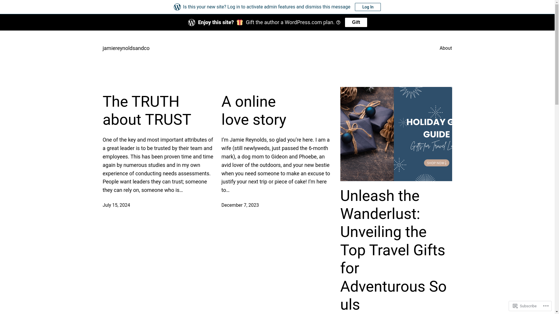 website screenshot of https://jamie-reynolds.blog/