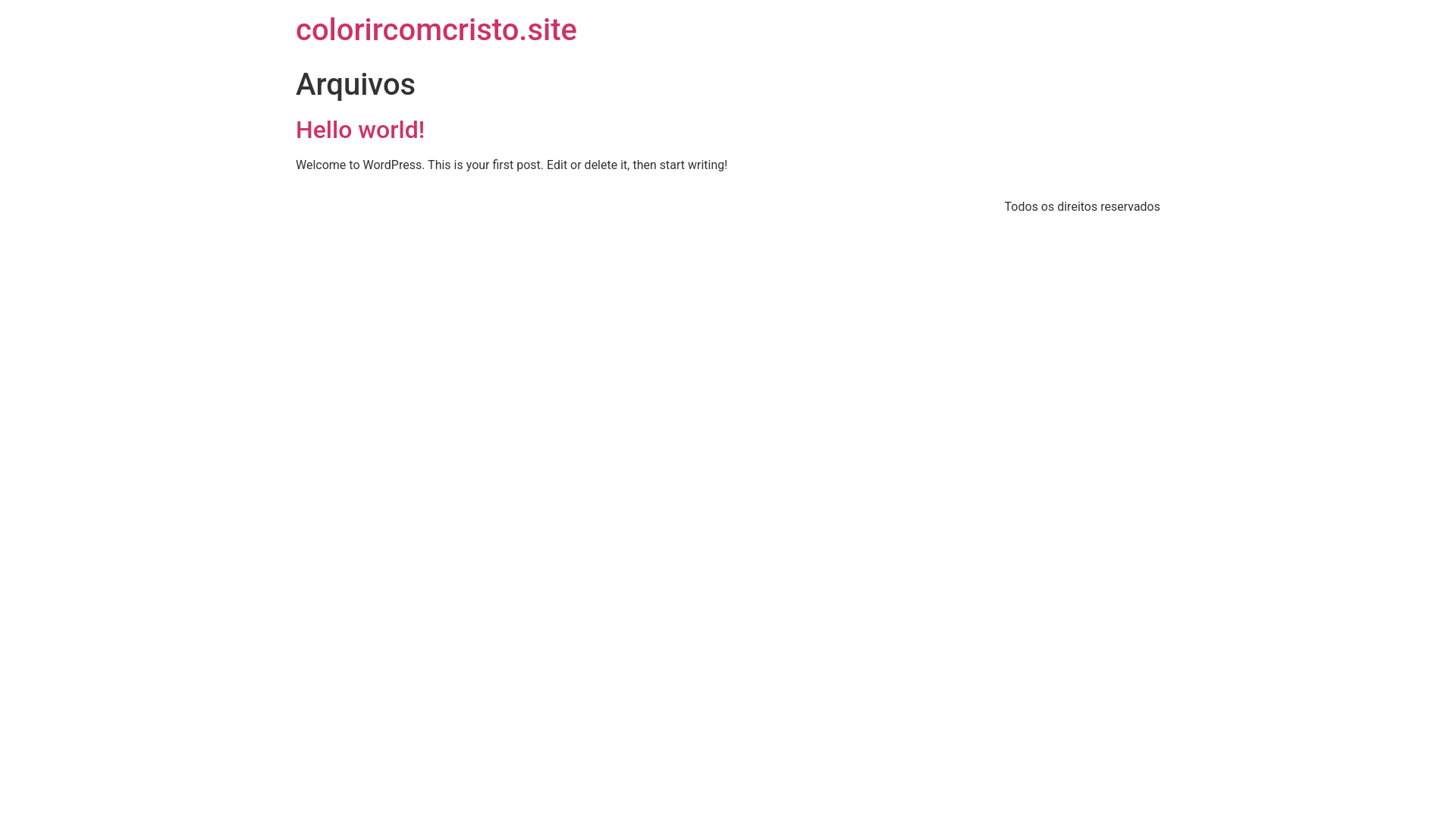 website screenshot of https://colorircomcristo.site/