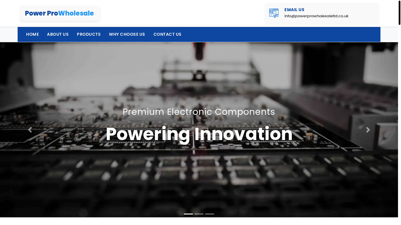 website screenshot of https://powerprowholesaleltd.co.uk/