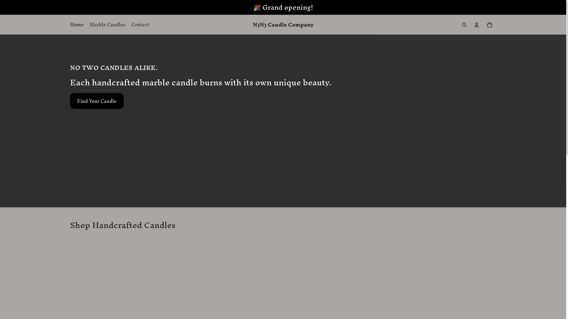 website screenshot of https://n3n3candleco.com/