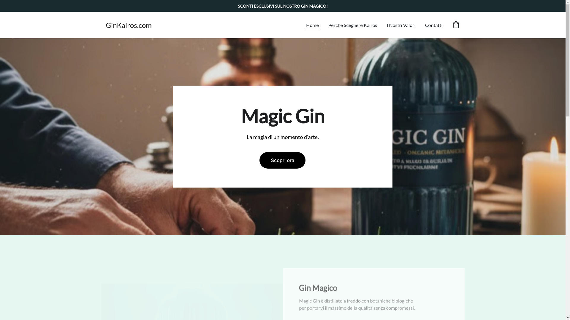 website screenshot of https://kairosmagicgin.com/
