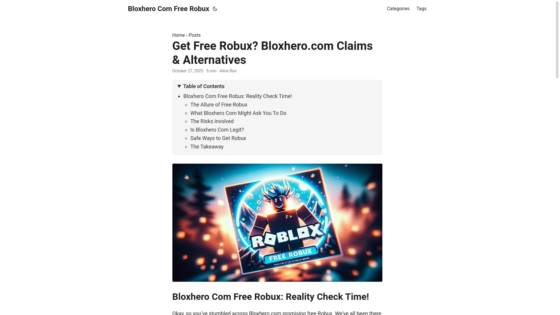 website screenshot of https://bloxhero-com-free-robux.pages.dev/