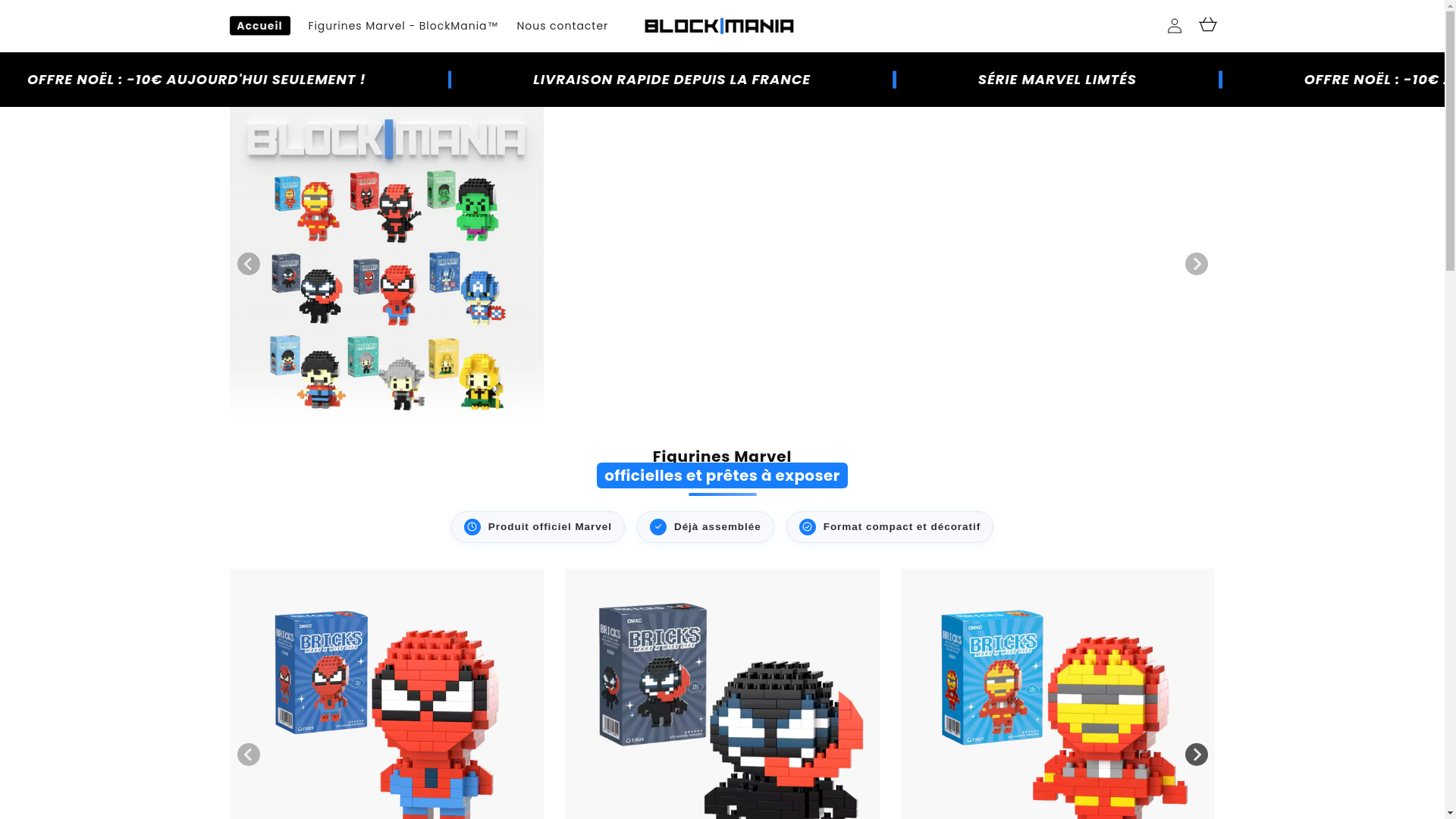 website screenshot of https://blockmaniastore.com/