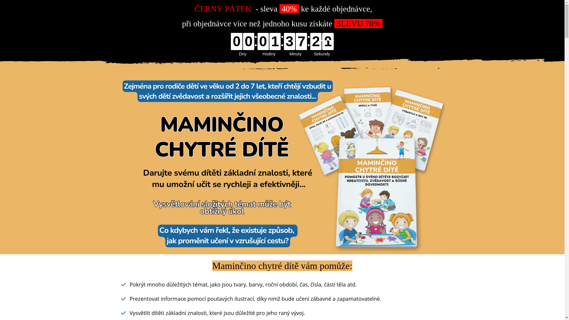 website screenshot of https://chytredite.eu/