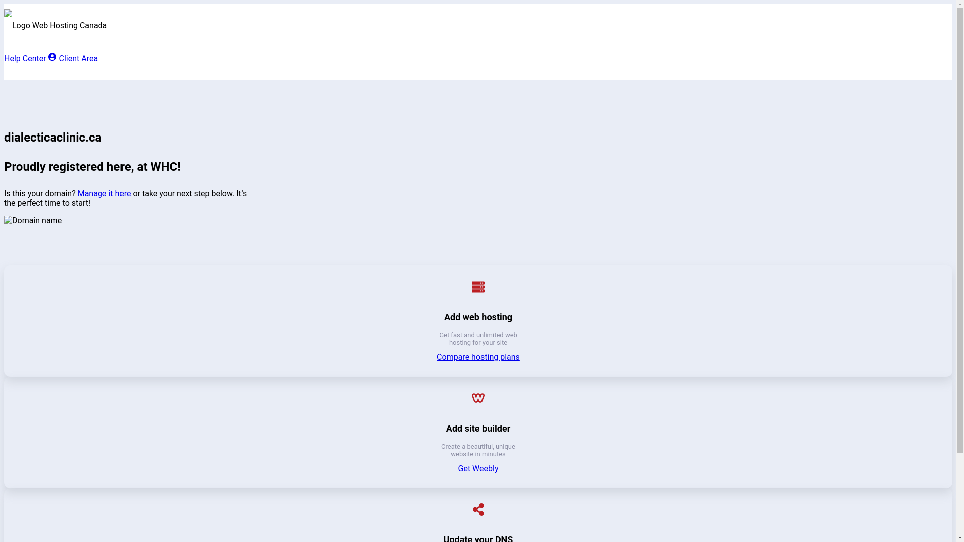 website screenshot of https://dialecticaclinic.ca/